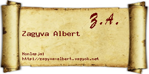 Zagyva Albert névjegykártya