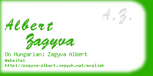 albert zagyva business card